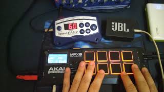 AKAI MPX8 AS A DRUMSET BEGINNER Lesson 1 [upl. by Remington]