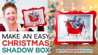 EASY Christmas Shadow Box with Jingle Bells [upl. by Raddi]