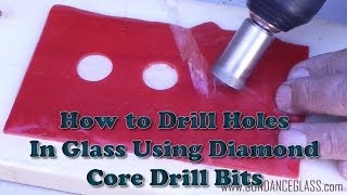 How to Drill Holes in Glass  Diamond Core Drill Bits [upl. by Ahsikyt203]