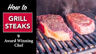 🔥 HOW to GRILL a STEAK 🥩 by MASTER CHEF [upl. by Tawney]