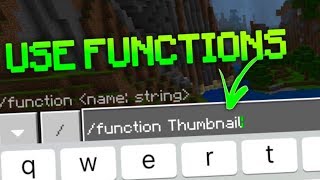 How to use the FUNCTION command in Minecraft PE 110 Tutorial [upl. by Enicul]