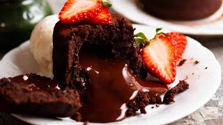 Chocolate Lava Cake  Molten Chocolate Cakes [upl. by Bennink]