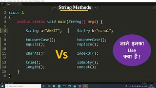 String Methods in Java  toLowerCase toUpperCase concat length trim replace etc [upl. by Hildick905]