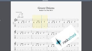 Green Onions Rockschool Grade 1 Guitar Play Along [upl. by Milore]