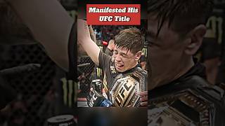 Brandon Moreno Manifested his UFC Title [upl. by Imarej2]