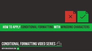 How to Apply Excel Conditional Formatting with Wingding Characters to Help Visualize Your Data [upl. by Kaitlynn]