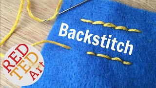 Backstitch How To  Basic Sewing Embroidery amp Hand Sewing [upl. by Anaitak]