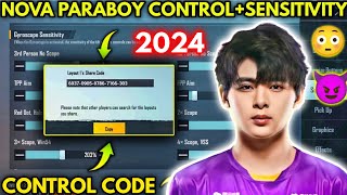 NEW Nova Paraboy 4 Finger Control Code for BGMI MOBILE  Paraboy New Sensitivity [upl. by Zerk942]