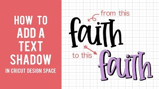 How To Add A Text Shadow  Cricut Design Space [upl. by Haida]