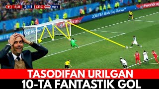 FUTBOL TARIXIDAGI TASODIFAN YOHUD KUTILMAGANDA URILGAN ENG CHIROYLI 10TA GOL [upl. by Anifesoj959]