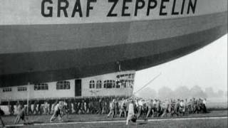 Airship Zeppelins flight to Berlin Germany in 1929 [upl. by Plantagenet882]