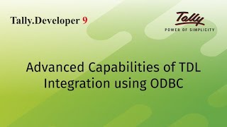 Advanced Capabilities of TDL  Integration using ODBC [upl. by Garbers]