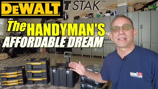 The AMAZINGLYAFFORDABLE DeWALT TSTAK Mobile Tool Organizer  Handyman TOOLBOX [upl. by Ynaitirb]