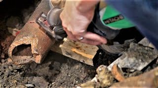 Cutting Clay Pipes with a Sawzall [upl. by Able]