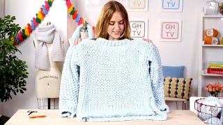 How To Knit A Chunky Wonderwool Sweater From Wool amp The Gang  Good HouseKeeping [upl. by Enisamoht750]