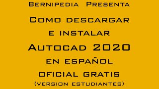 Descargar e instalar AutoCAD 2020 Gratis en español [upl. by Acinomal]