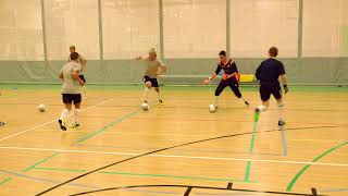 Futsal Training Drill Receiving Turning and Facing Level 1 Beginner [upl. by Acirt]