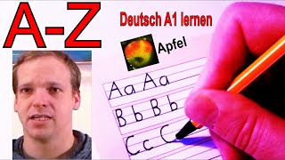 Deutsches Alphabet  Schreiben  Aussprache lernen  Anlaut  Buchstabieren  Buchstaben AZ German [upl. by Anined]