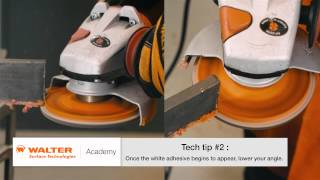 Walter Academy  How to Trim Flap Discs [upl. by Akcir34]