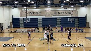 Valencia JV vs Cleveland JV Full Game 11162023 [upl. by Hermon]