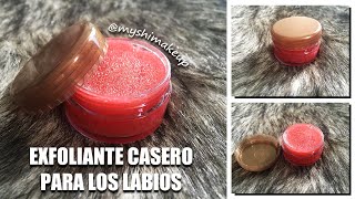 COMO HACER EXFOLIANTE PARA LABIOS CASERO  DIY paso a paso para labios resecos y maltratados [upl. by Ingunna251]