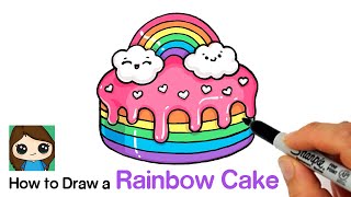 How to Draw a Rainbow Cake  Moriah Elizabeth [upl. by Inavoy]