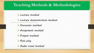 Teaching Methodologies [upl. by Iaria]