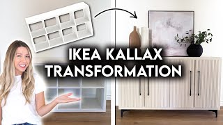 DIY IKEA HACK KALLAX TRANSFORMATION  FLUTED SIDEBOARD [upl. by Sue]