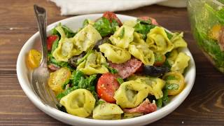 Spinach Tortellini Italian Pasta Salad [upl. by Douglass974]