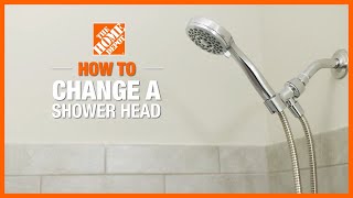 How to Change a Shower Head 🚿  The Home Depot [upl. by Nemhauser]