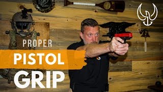 Proper Pistol Grip  Navy SEAL Teaches How to Grip a Pistol [upl. by Ynej]