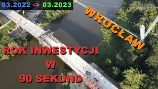 Inwestycje  WROCŁAW  1 ROK w 90 SEKUND  2022  2023 [upl. by Sorcha994]