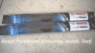 Bosch PureVision Wiper Unboxing Install Test [upl. by Aehs]