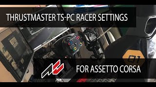 Thrustmaster TSPC Racer  TSXW settings for Assetto Corsa [upl. by Acilejna88]