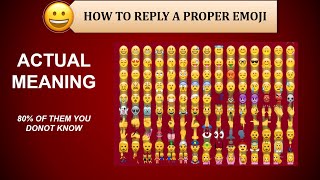 EMOJI MEANINGS  HOW TO REPLY A PROPER EMOJI [upl. by Salakcin]