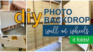 DIY Photo Backdrop Wall On Wheels it folds too [upl. by Nyleikcaj488]