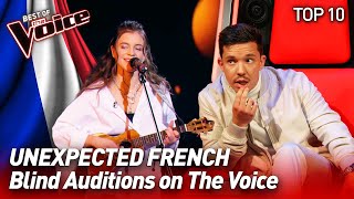 FRENCH songs in nonFrenchspeaking countries on The Voice  Top 10 [upl. by Enellij]