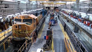 BNSF Northtown Locomotive Diesel Shop Tour [upl. by Llednov]