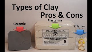 Types of Clay  Pros and Cons ceramic plastalina polymer [upl. by Eecyaj204]