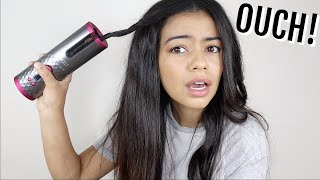 TESTING THE WORLDS FIRST CORDLESS AUTOMATIC HAIR CURLER  HONEST OPINION [upl. by Adanar846]