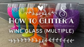 DIY How to glitter a wine glass [upl. by Nogaem]