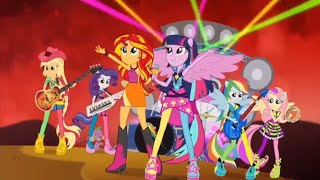 ♫ Bienvenido Al Show ♫  Las Dazzlings vs Las Rainboows  MLP EGRainbow Rocks [upl. by Eerahc]