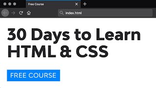 Course Introduction 30 Days to Learn HTML and CSS [upl. by Toulon356]