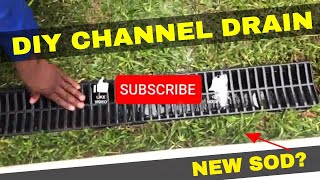 DIY DRAINAGE SYSTEM l How to Install  Waterform System  New Sod  Better Landscape Drainage [upl. by Asilegna]