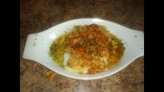 Baked Fish Cod with a wine butter sauce and crumb topping [upl. by Naimed]