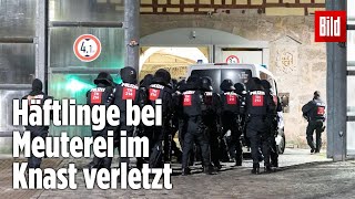 Gefängnismeuterei Polizei stürmt Knast in Thüringen  JVA Untermaßfeld [upl. by Einnaj]