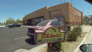 Filibertos FillAForgotToe Breakfast Bacon Burrito Drive Thru Mesa Arizona 3 June 2018 [upl. by Dulla]