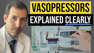 Vasopressors Explained Clearly Norepinephrine Epinephrine Vasopressin Dobutamine [upl. by Oesile226]